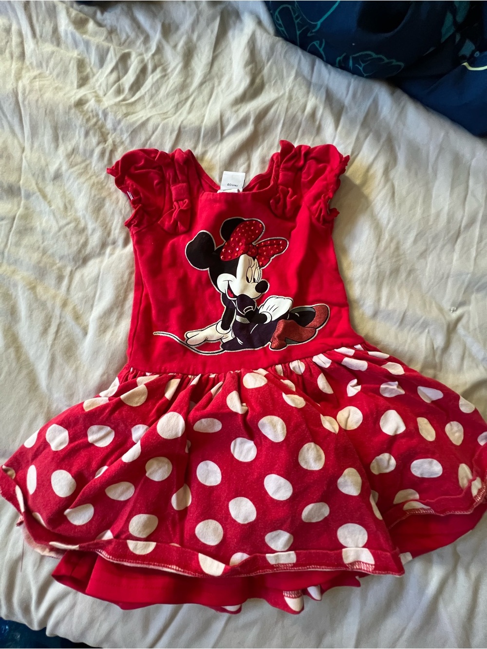 Disney Red Minnie Mouse Polka Dot Girls Dress